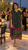 Bohemia Kaftan – Forest Green Floral
