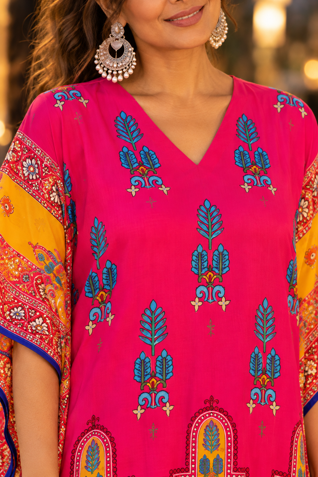 Bohemia Kaftan – Fuchsia Mustard