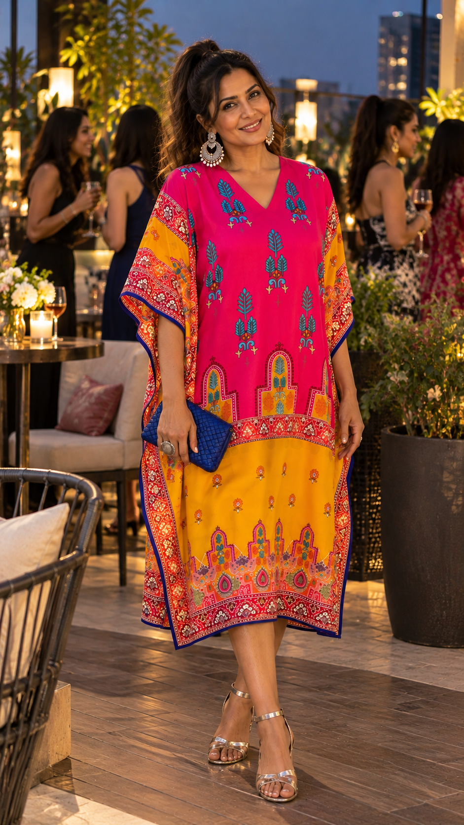 Bohemia Kaftan – Fuchsia Mustard