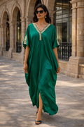 Halo Kaftan Emerald Green