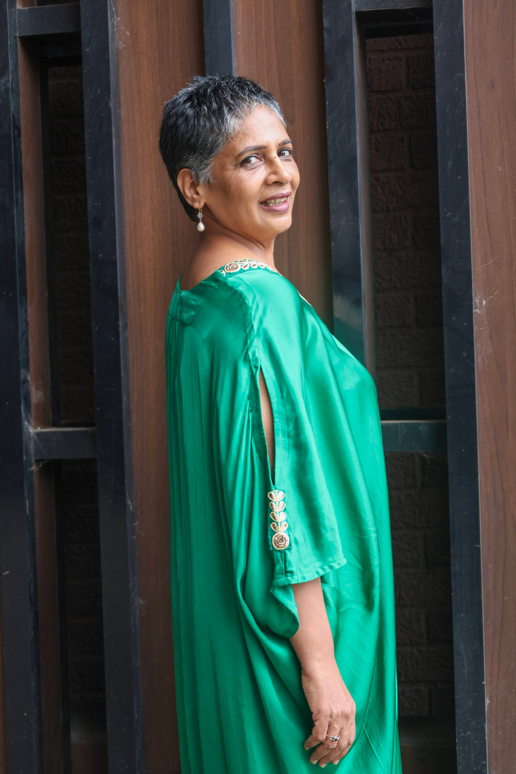 Halo Kaftan Emerald Green