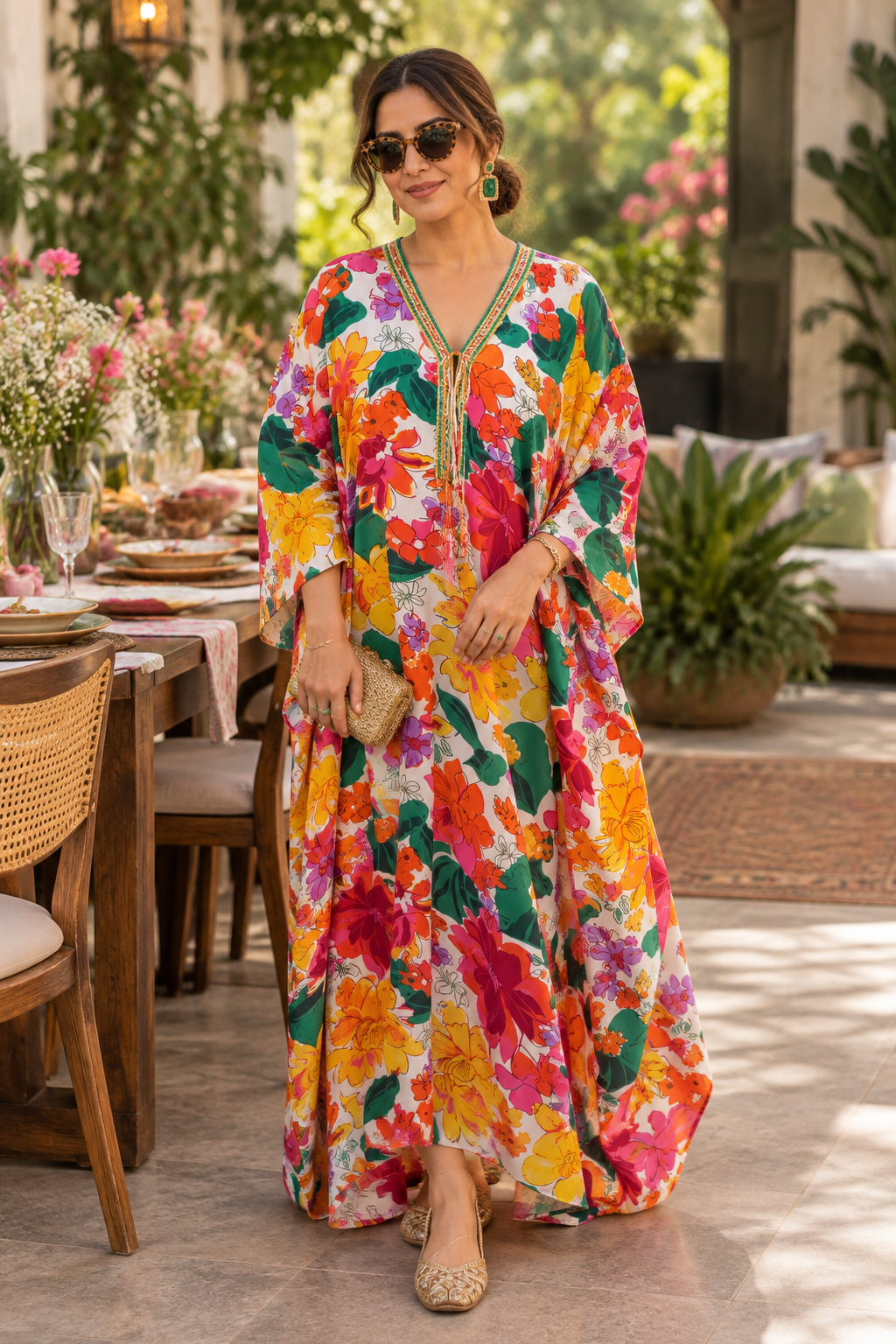 Lava Floral Box Kaftan