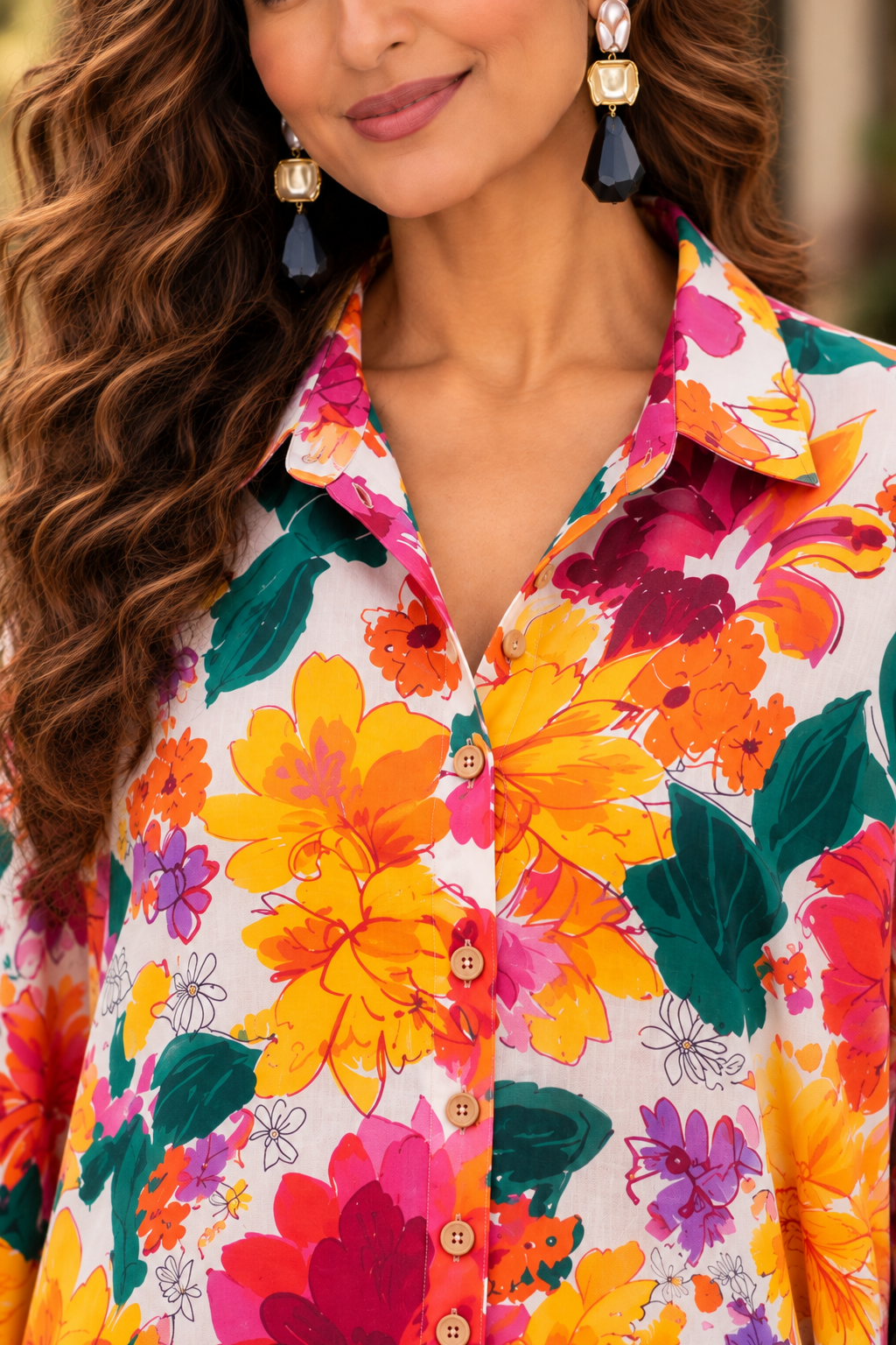 Lava Floral Box Shirt