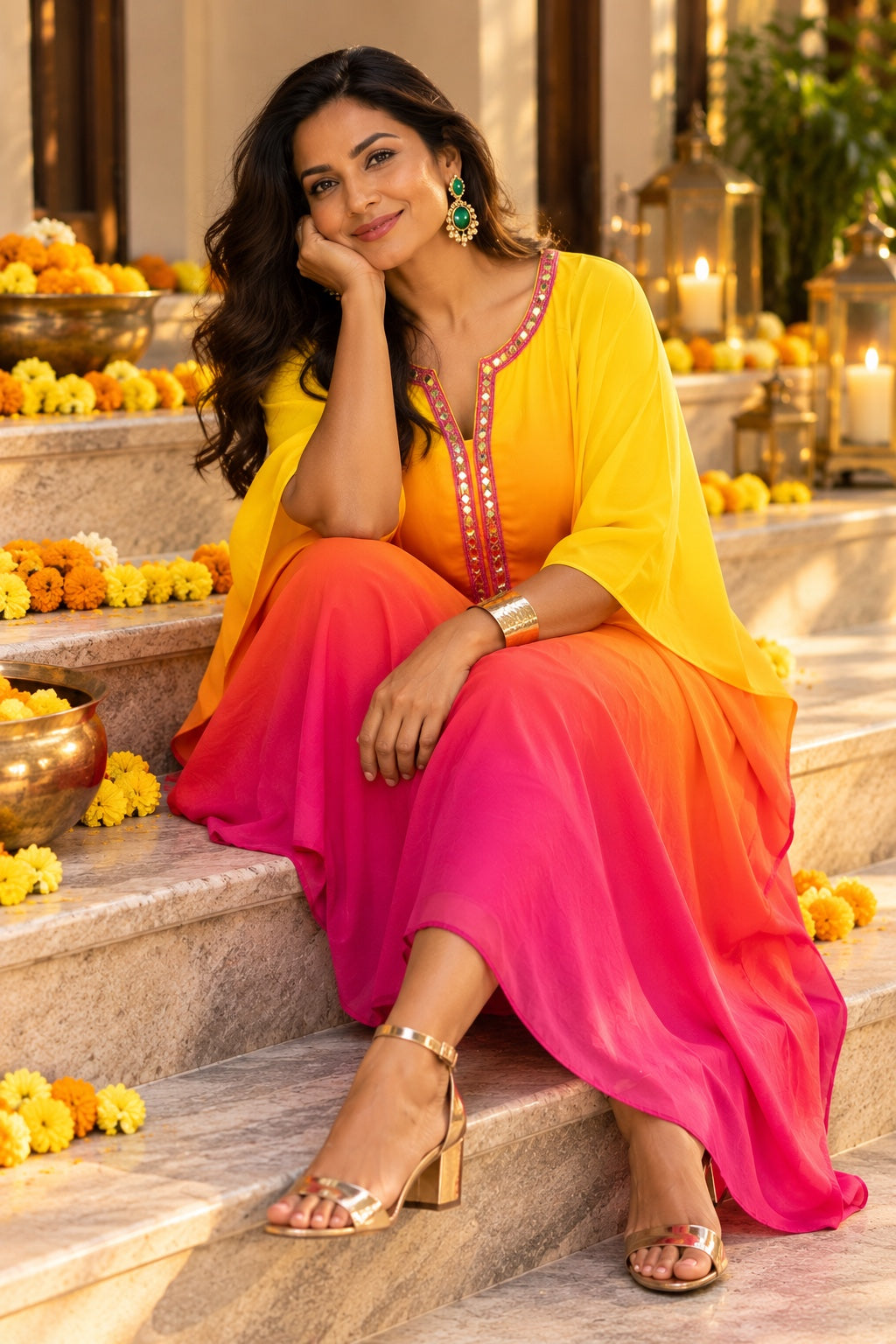 Sunset Ombre Box Kaftan