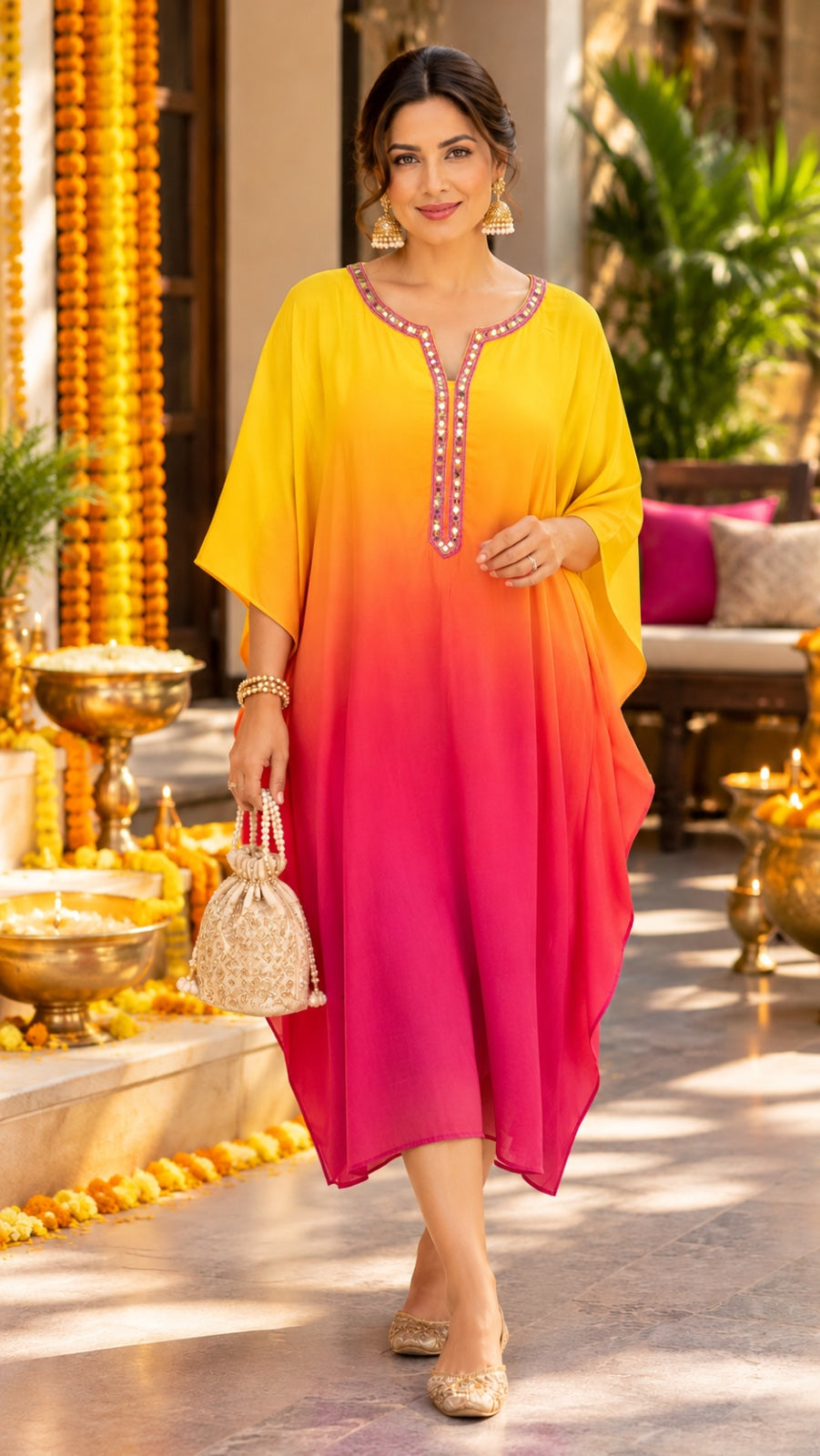 Sunset Ombre Box Kaftan
